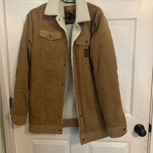BNIB Dixxon Brown Roper Corduroy Sherpa Lines Men’s Jacket Size Small